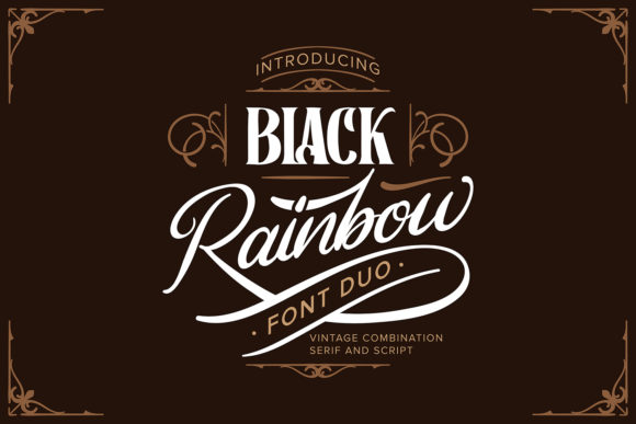 Black Rainbow Typeface for Modern Editorial Design