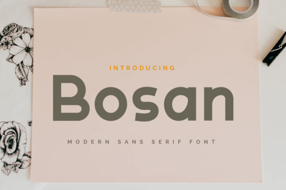 Bosan Typeface: Casual Sans Serif for Modern Brands