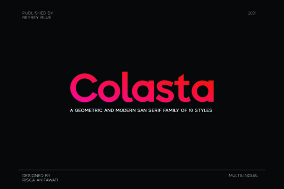Colasta: A Minimal Sans Serif Font for Modern Brands