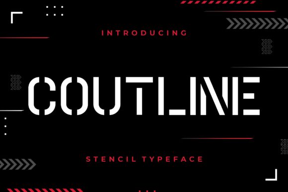 Coutline Stencil Typeface for Bold Campaigns